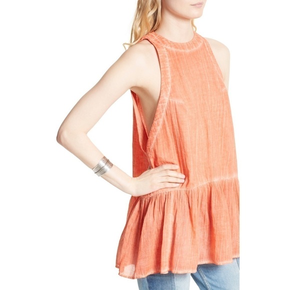 𝅺FREE People NWT Red/Orange Tunic Tank Top small - Picture 10 of 10